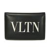 Used 8901 VLTN Logo Card Holder 2Y2P0576LVN 7946 Smooth Calfskin White Pass Case/Business Card Holder/Pass Case Black