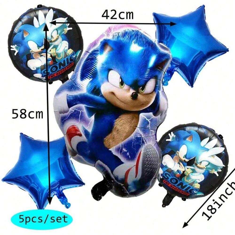 Sonic-themed Sonic Cartoon Balloon Set for Birthday Party Decoration