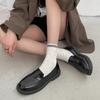 Однопедальные туфли с круглым носком из кожи, новинка зимы 2025 года, японские женские туфли в стиле ретро, туфли-лоферы в британском стиле для колледжа, одинарные туфли