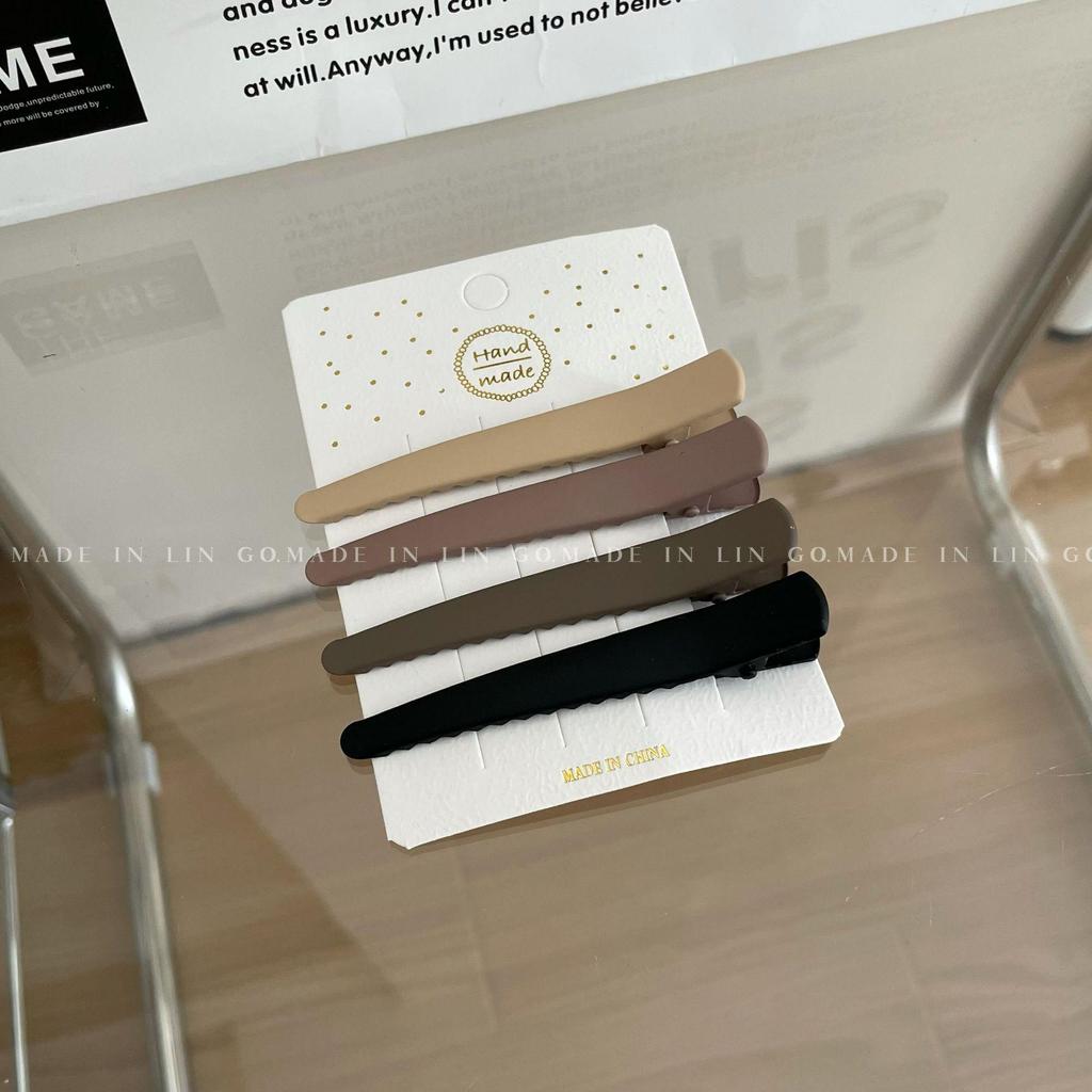 "2-Pack Y2K Fresh Juice Series Duckbill Hair Clips - Cute, Seamless, Side Bang Accessories"