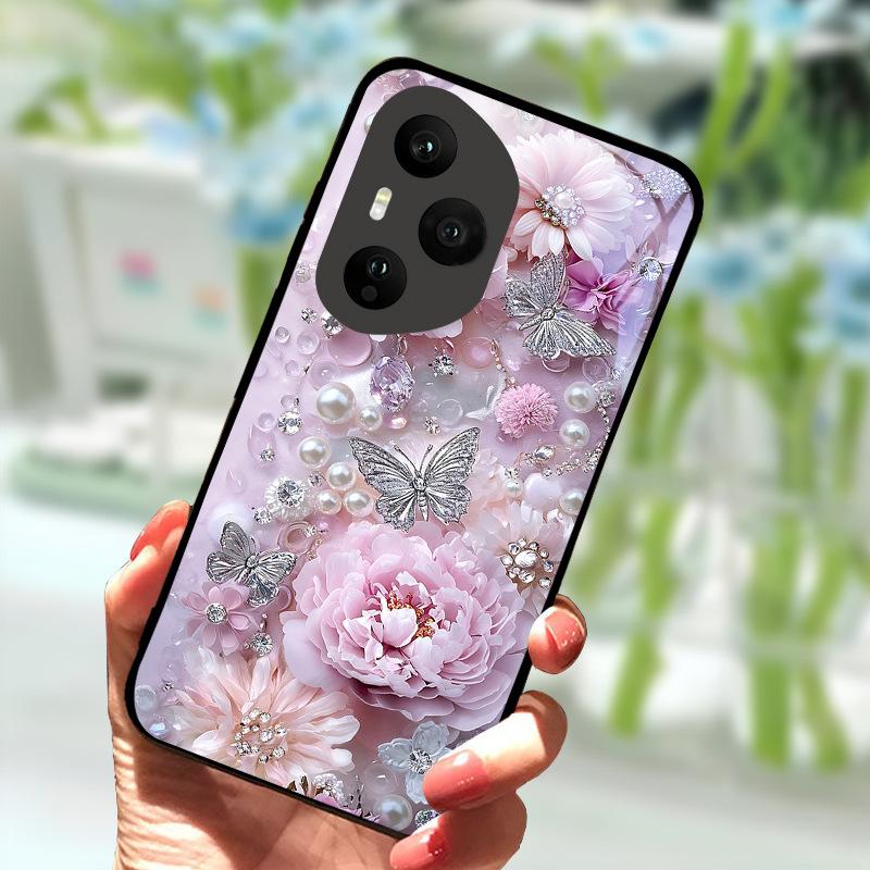 Чехол для Honor 400 Pro 5G Роскошный Закаленное Стекло Противоударный Чехол Для Honor400 Pro 400Pro Задняя Панель Телефона Ударопрочный Fundas Capa