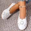 Fashion Woman Flats Loafers Low Heel Sandals Round Toe Casual Fashion New In 2025 Trandy Hollow Slip-on Barefoot Elegant Comfortable Red