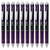 Pentel Energel Gel Ink Ballpoint Knock Bordeaux 10 Pens Pen, Type, 0.5mm, BLN75A2-VA, Black,