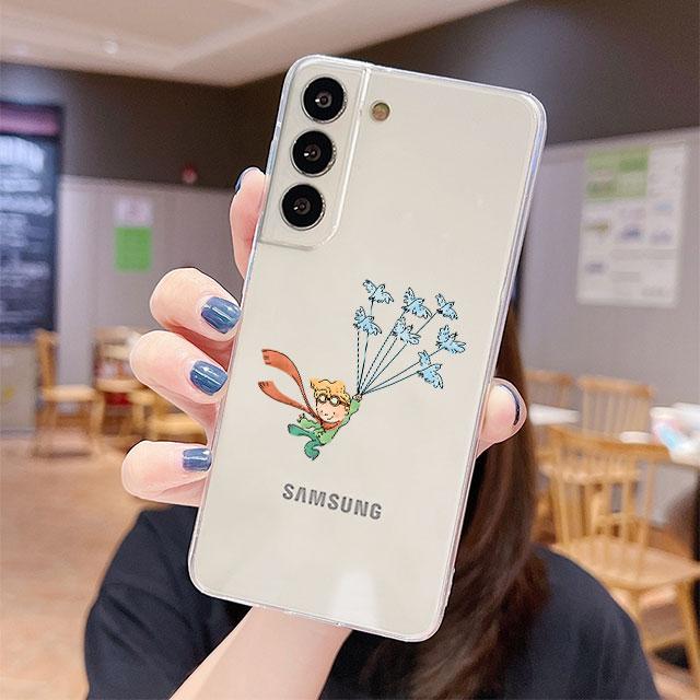 Прозрачный чехол для Samsung Galaxy S22 S20 FE S21 S10 S9 Plus Note 20 Ultra 10 Lite 9, мягкий чехол из ТПУ для телефона с рисунком маленького принца