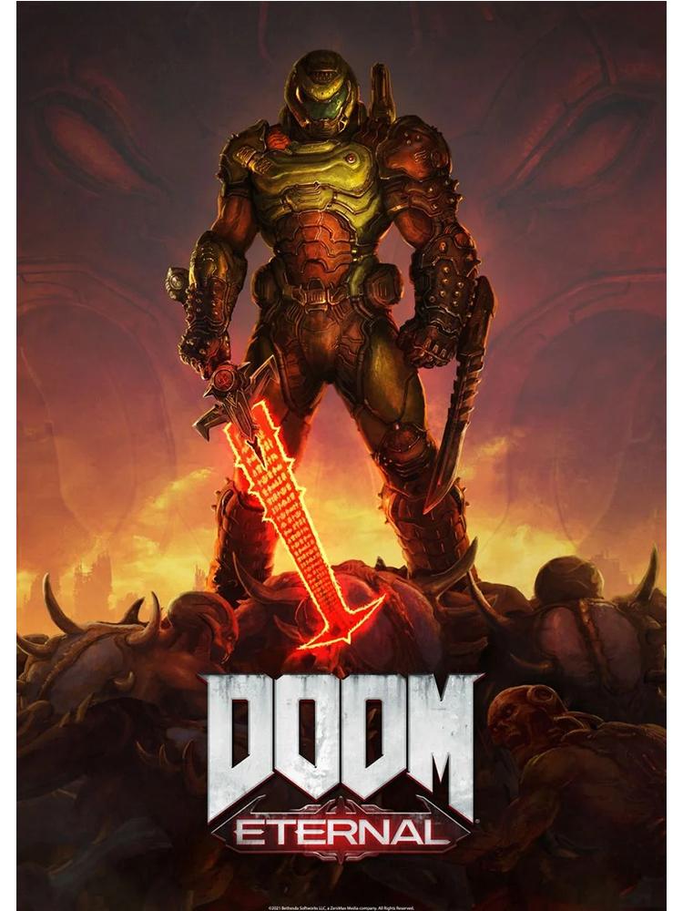 Игра DOOM видео классический игровой постер настенная живопись на холсте картины для гостиной домашний декор принты плакаты