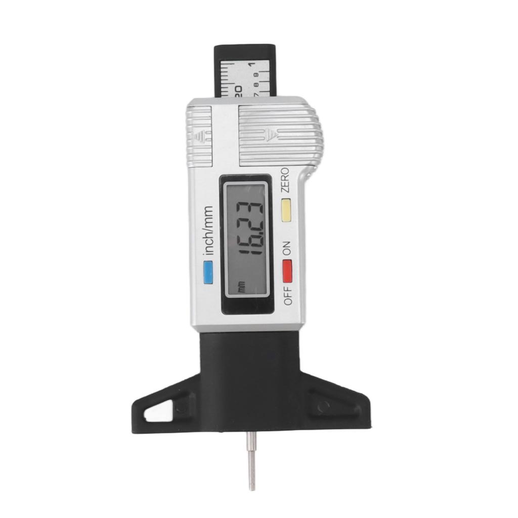 Цифровой измеритель глубины протектора шин Инструмент для измерения глубины протектора шин Диапазон 0-25,4 мм Точное считывание