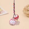 Fantastic Maneki Neko Key Chain Cherry Blossom Phone Strap Personality Lucky Cat Pendant  Children