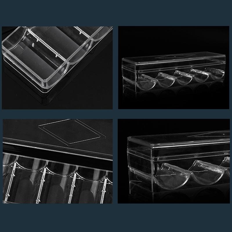 Прочный прозрачный акриловый лоток для покерных фишек, чехол для 100 фишек, держатель для коллекционных предметов, ремесло