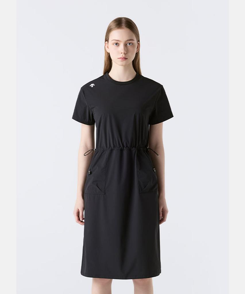 DESCENTE Женское охлаждающее тканое платье Черное Sr122Pop31
