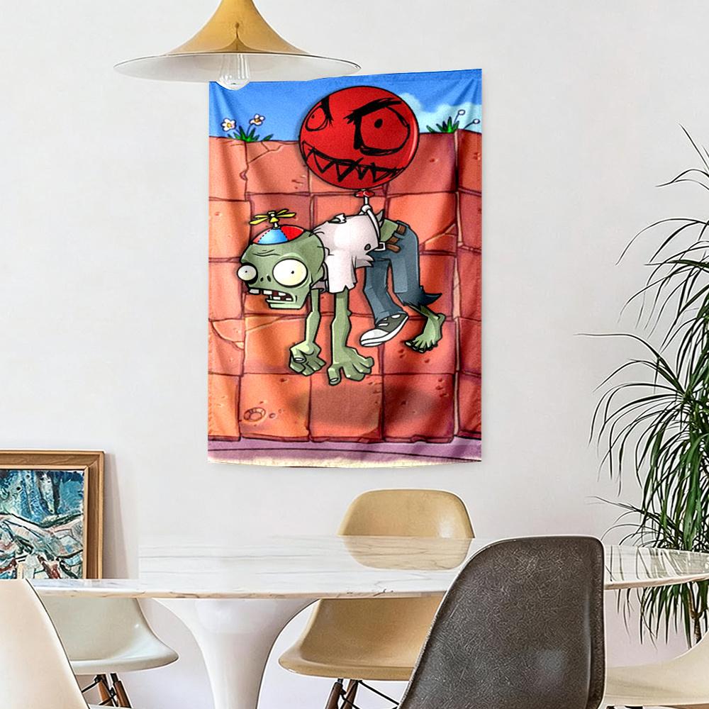 Plants Vs Zombies Aesthetic Tapestry Handmade Look Ideal For Bedroom Reading Corner Dorm Wall All Season Exotic Pattern Gift For Birthday
