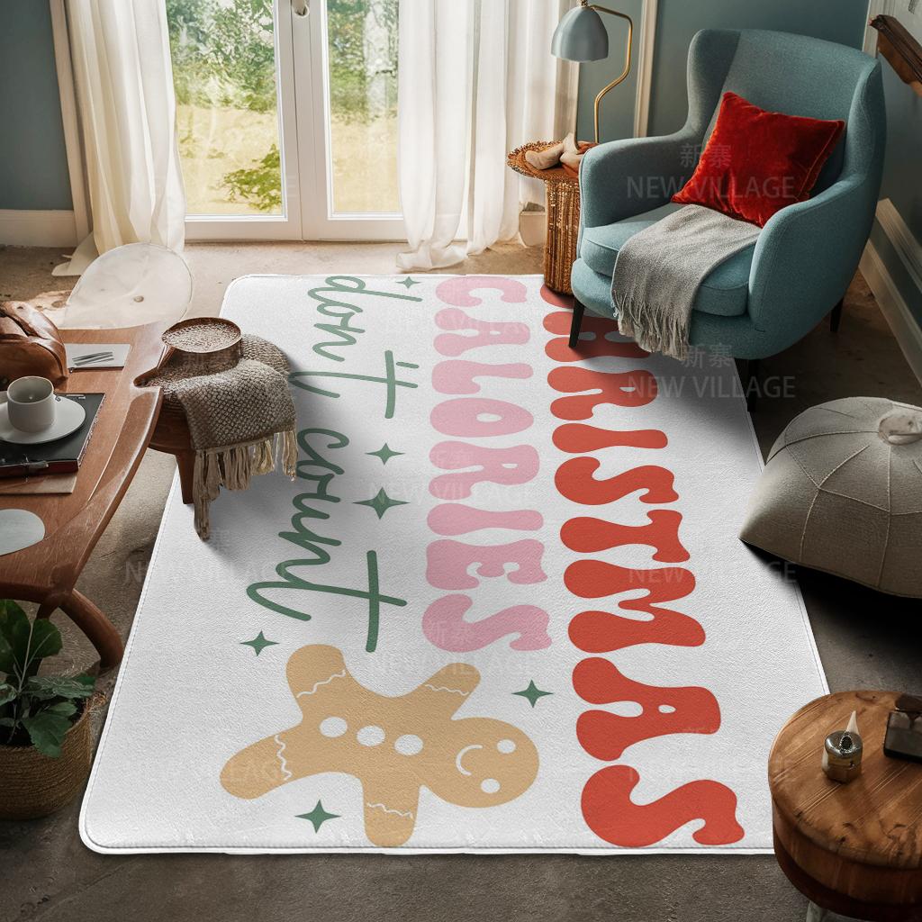 Ковер у входа в дом Домашний коврик у двери Гостиная Ванная Комната Ноги ванная комната Нескользящие коврики с водопоглощением для ванной Счастливого Рождества зима