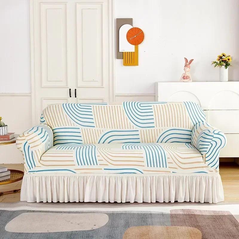 Elastic Sofa Cover for Living Room Adjustable Couch Cover Corner L Shape Stretch Sofa Slipcover Combination Chaise Home Decor