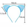 Glitter Cute Cat Ears Headband Kitty Headband Women Girls Kids Sparkly Hair Metal Hoop Shiny Hair Bands Hair Accessories