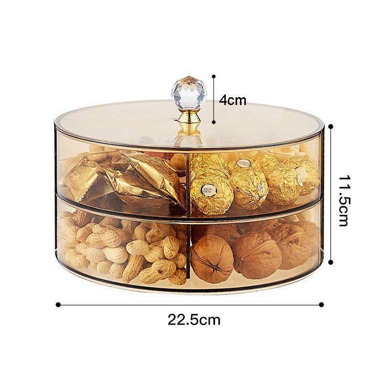 Plastic Fruit Trays Multi Grid Nuts Dried Fruit Storage Trays with Lids Sugar Boxes Household Snack Candy Containers Decoration