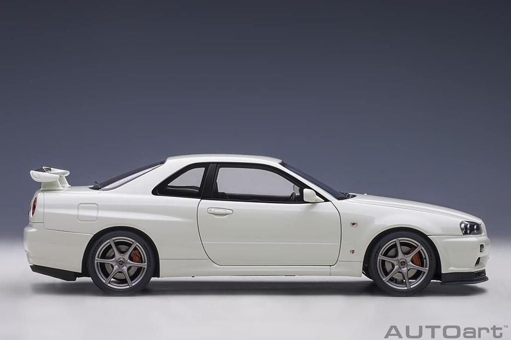 AUTOart Nissan Skyline V Spec II White Pearl Finished Product 77406 1/18 GT-R (R34)