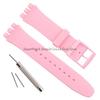 Мягкий силиконовый ремешок 12мм 16мм 17мм 19мм 20мм для Swatch, разноцветный прозрачный ремешок для часов, сменный ремешок, с инструментом