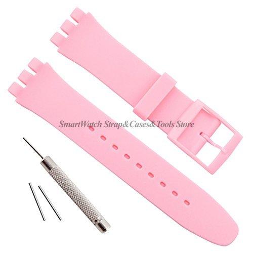Мягкий силиконовый ремешок 12мм 16мм 17мм 19мм 20мм для Swatch, разноцветный прозрачный ремешок для часов, сменный ремешок, с инструментом