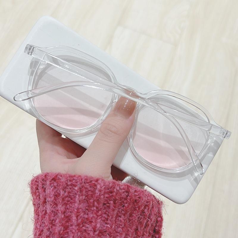 Очки Blush женские Ins Style Student Flat Mirror Plain Face Tide Artifact Round Face Glasses