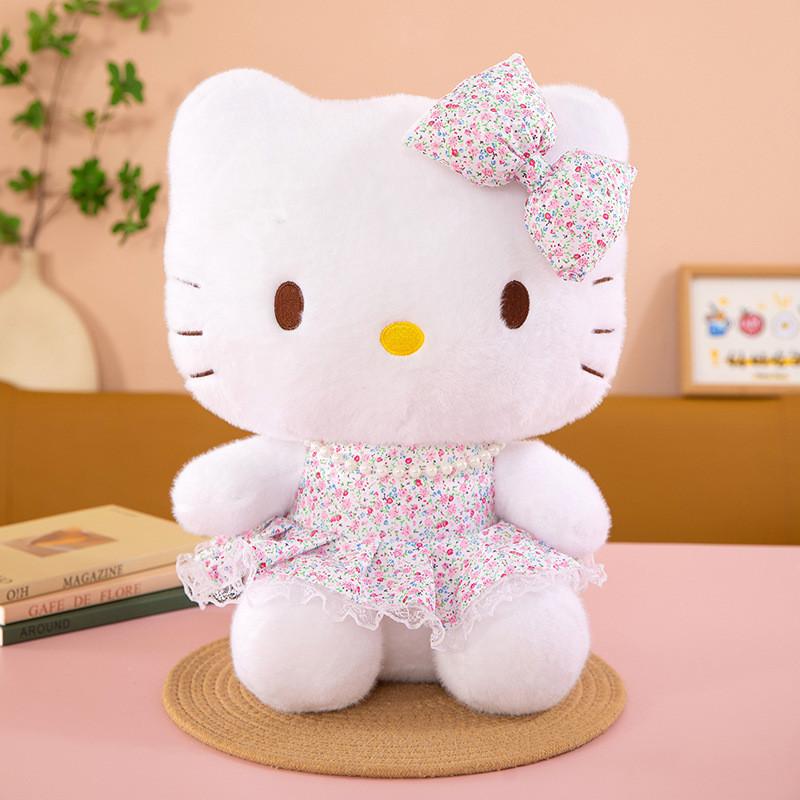 Hello Kitty Plush Toy With Dreamy Starry Sky Pattern And Floral Dress For Kids And Collectors