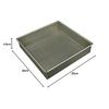 Tiger Crown Cake Pan, Silver, 200 x 200 x 45mm, Ulster Marche Square Baking Pan, 200mm, Steel, Aluminum Plated, 2364