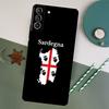 Flag of Sardinia Case For Samsung Galaxy S9 S10 Plus S20 S21 FE S22 S23 Ultra Note 10 20 Ultra Phone Cover