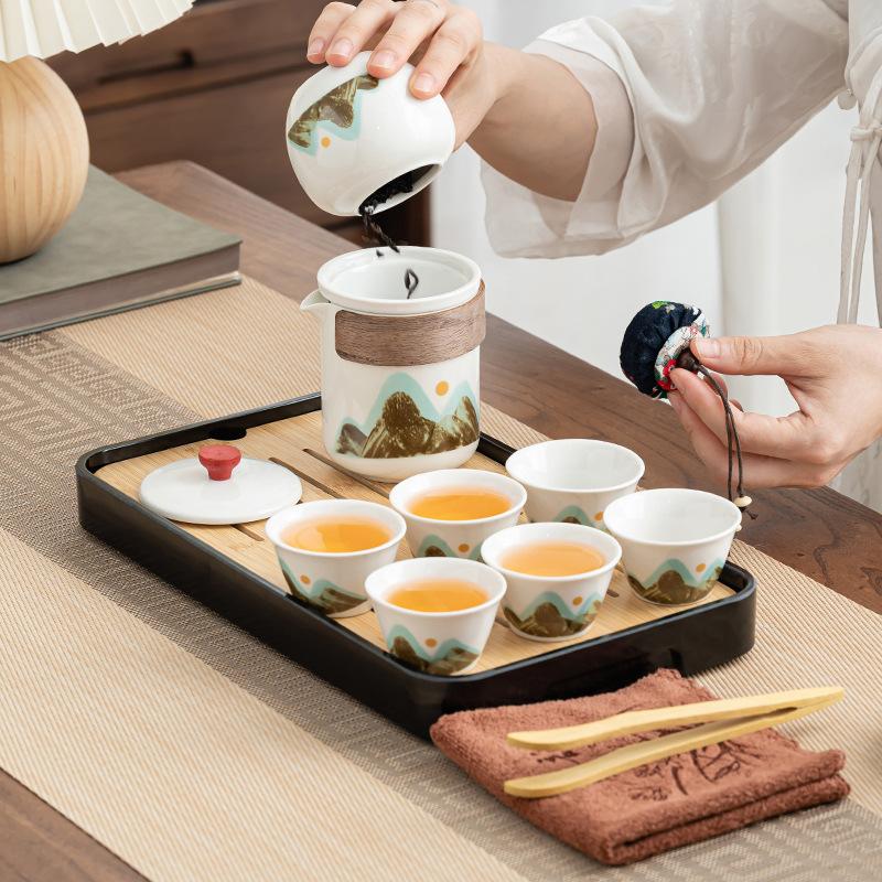 Подарочная коробка на заказ, Набор Qingshan Guochao, Чашка Guyun Kuaike, Портативный набор для Кунг-фу, Праздничный подарок, Сувенир для бизнеса