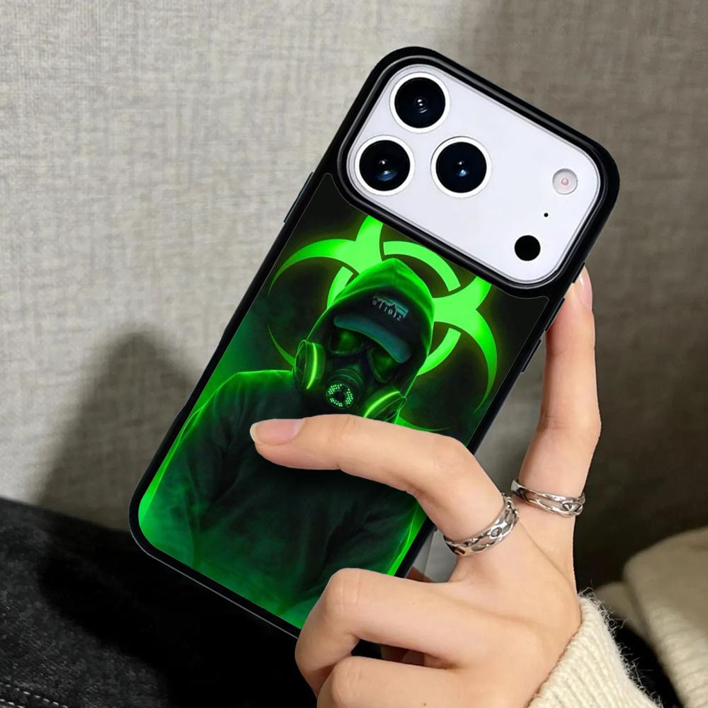 Capa Case for iPhone 17 Air 16 Pro Max 15 Plus 11 13 Mini 14 12 Back Phone Cover Nuclear Mask Gas Mask
