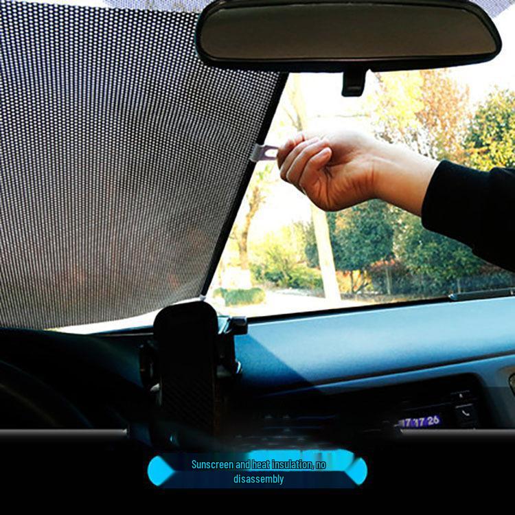 Automatic Car Retractable Sunshade Roller Blind for Windows and Home Curtains