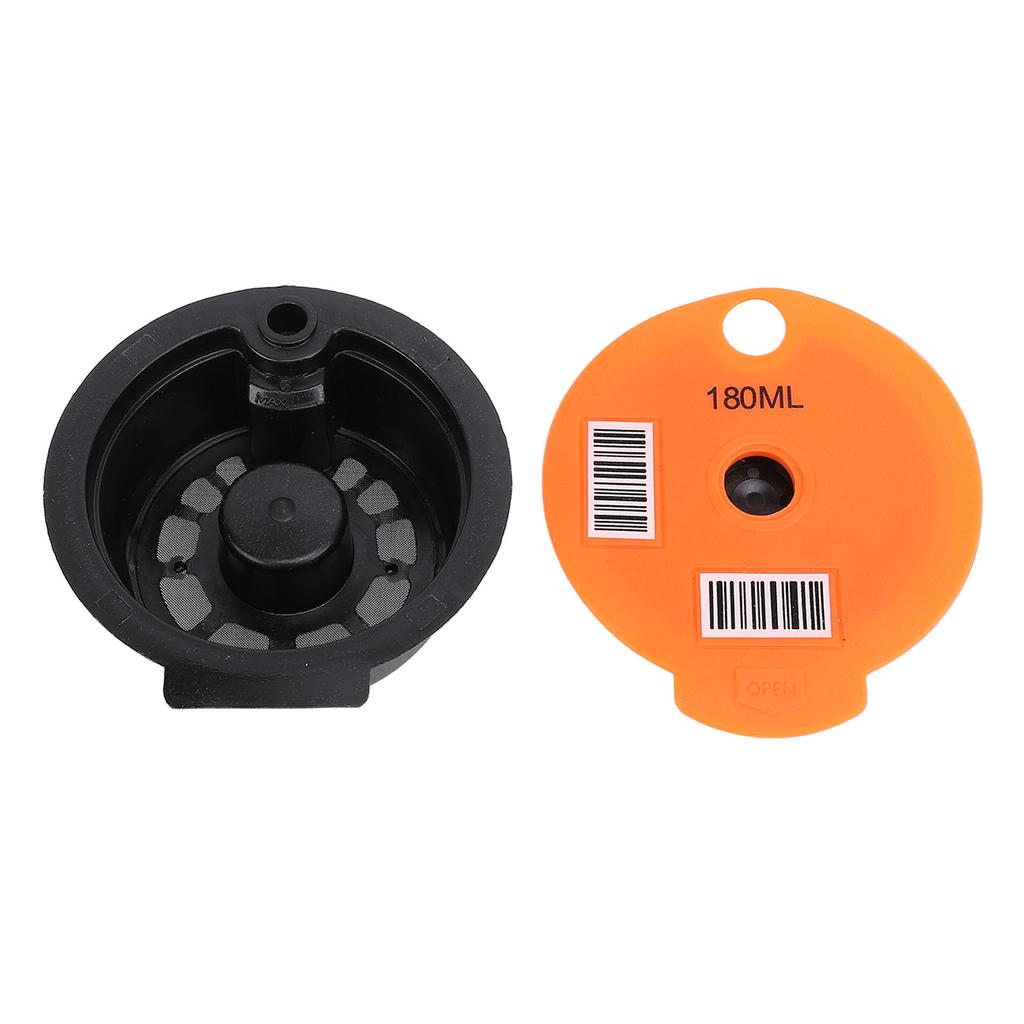 Многоразовые кофейные капсулы 180 мл PP SUS многоразовые кофейные капсулы с кисточкой и ложкой для кофе M