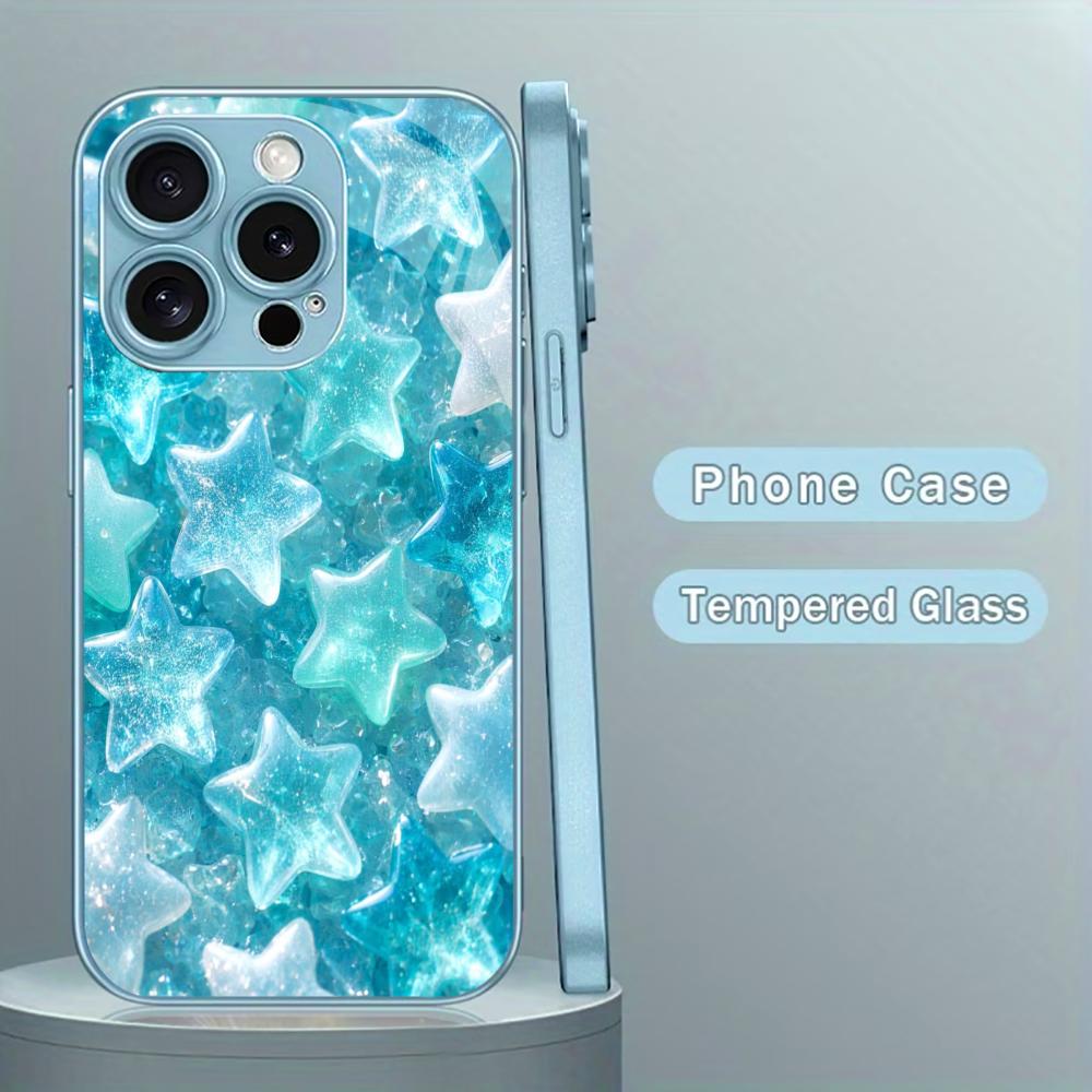 Милый дизайн со звездами из кристаллов для чехла iphone 17 для coque iphone Модный чехол fundas Стекло для iPhone 17 16 15 14 13 12pm Pro Plus