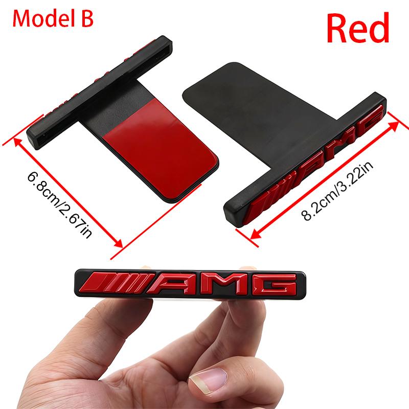 For Mercedes Benz W203 W204 W205 W210 w211 W124 W169 W176 W177 W202 ABS 3D AMG Logo Emblem Car Front Grille Badge accessories QX3
