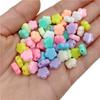 50/100Pcs Jewelry Accessories Handmade Materials Bracelet Necklace Creamy Flower Beads Macaron Color Fashion DIY