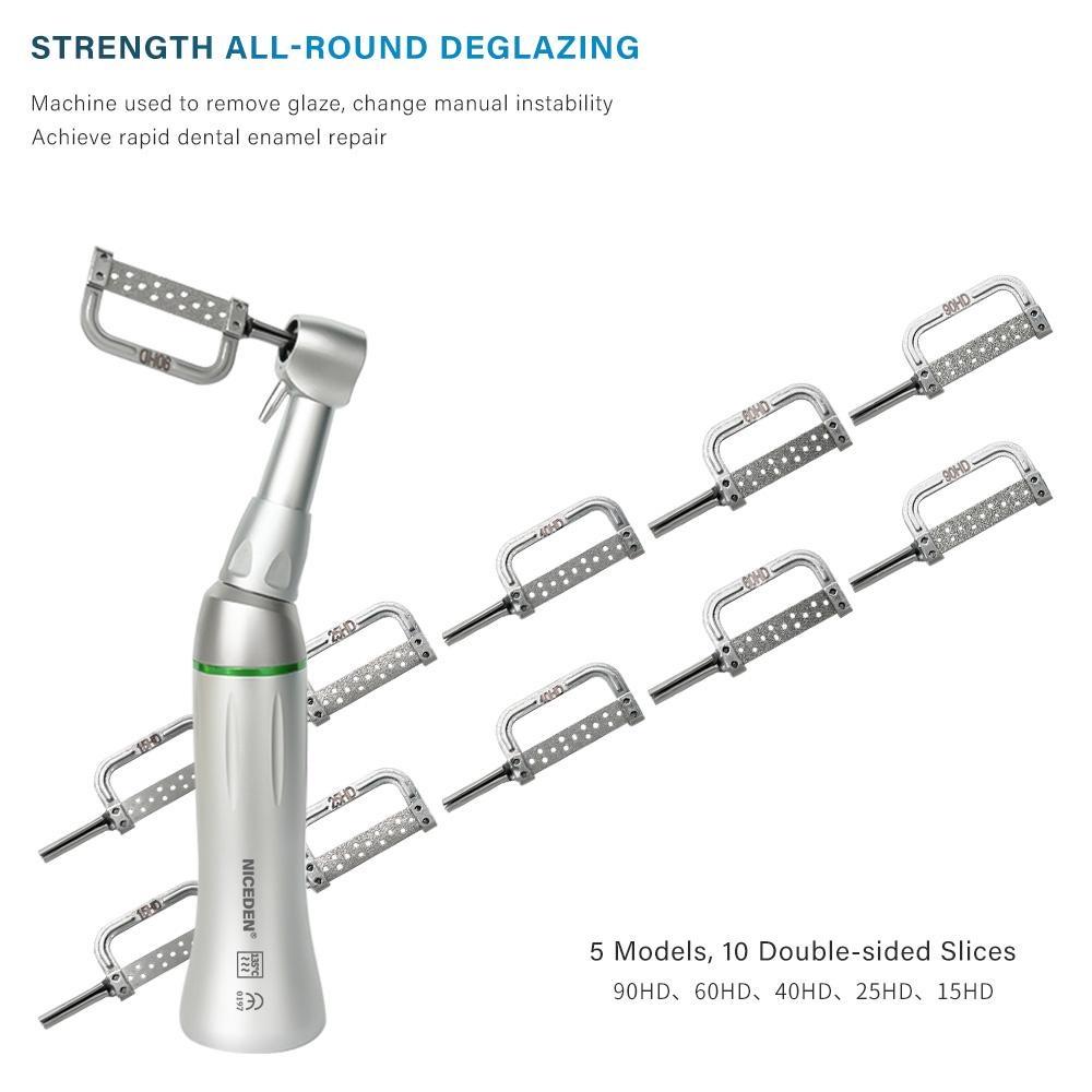 Niceden Сокращение межзубной эмали IPR Contra Angle 4:1 Наконечник Калибр Измерение Зубного Зазора Возвратно-Поступательный Ортодонтический