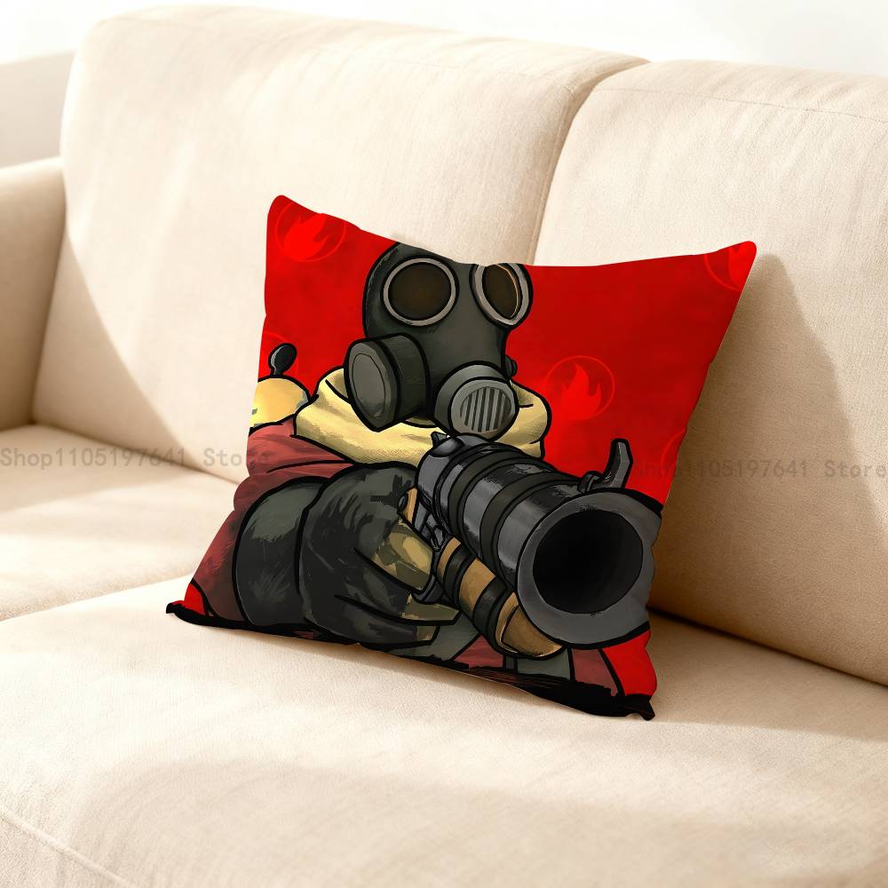 TTeam Fortress TF Pyro Pillow Case Cushion Cover Home Decor Birthday Gift Pillowcover