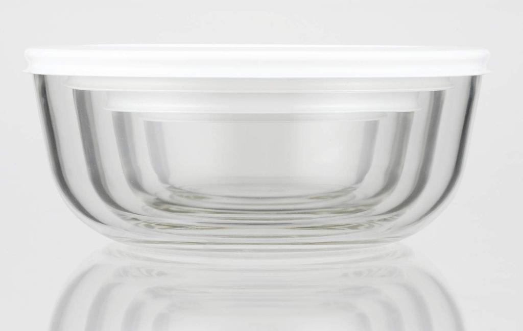 iwaki Heat-Resistant Glass Storage Containers, Microwave and Oven Safe, Large (1.3L x 4-Piece Set), White, Pack Bowl KBC4160-W1, Gratin Dish, Heat-Res