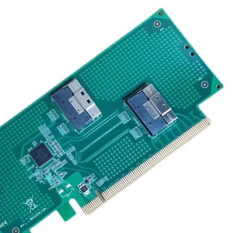 Highly Speed SFF-8654 8i To PCIe 4.0 X4 X8 External Extension Card Adapters SFF-8654 8i Adapters Card Computer for Nvme