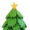 1 Set Christmas Tree Coasters Plastic Heat Insulation Trivets with Star Stirring Stick Table Protector Decorative Coasters