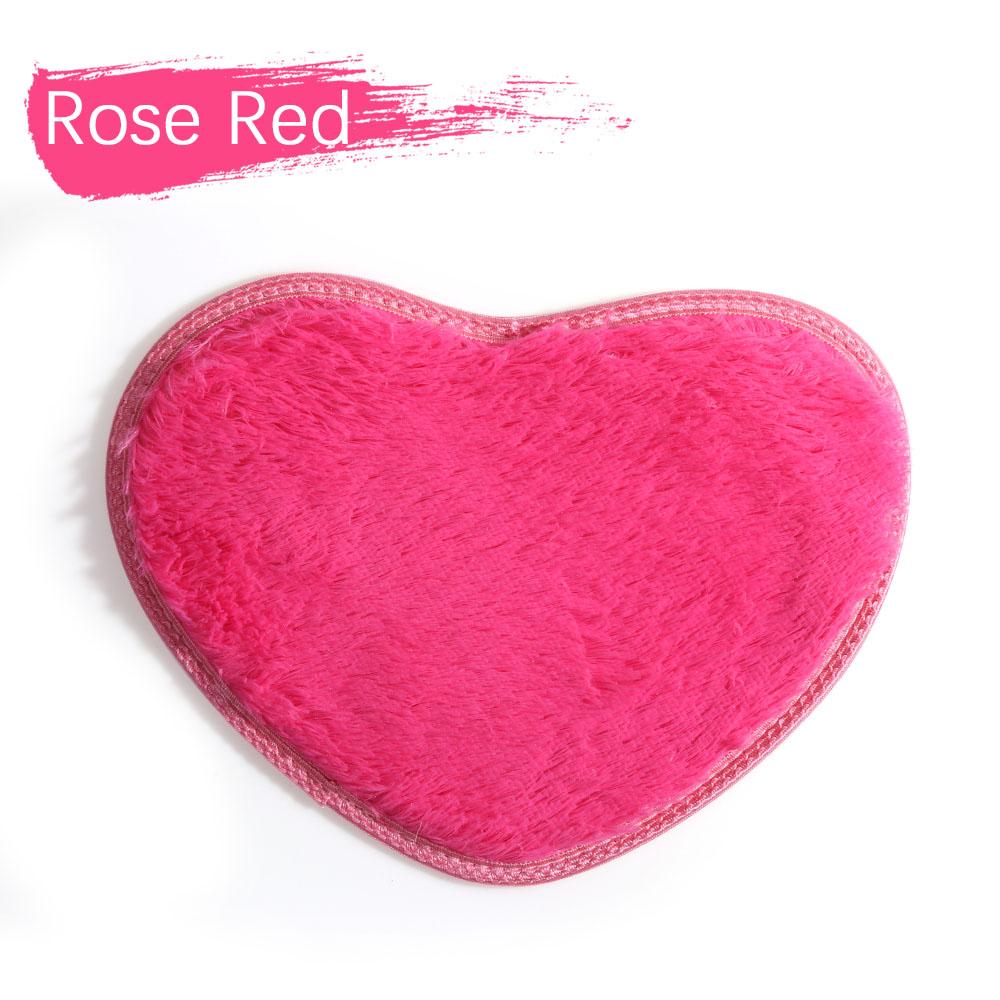 40x30cm Fashion Soft Nonslip Floor Memory Foam Flannel Carpet Bath Rug Heart Mat