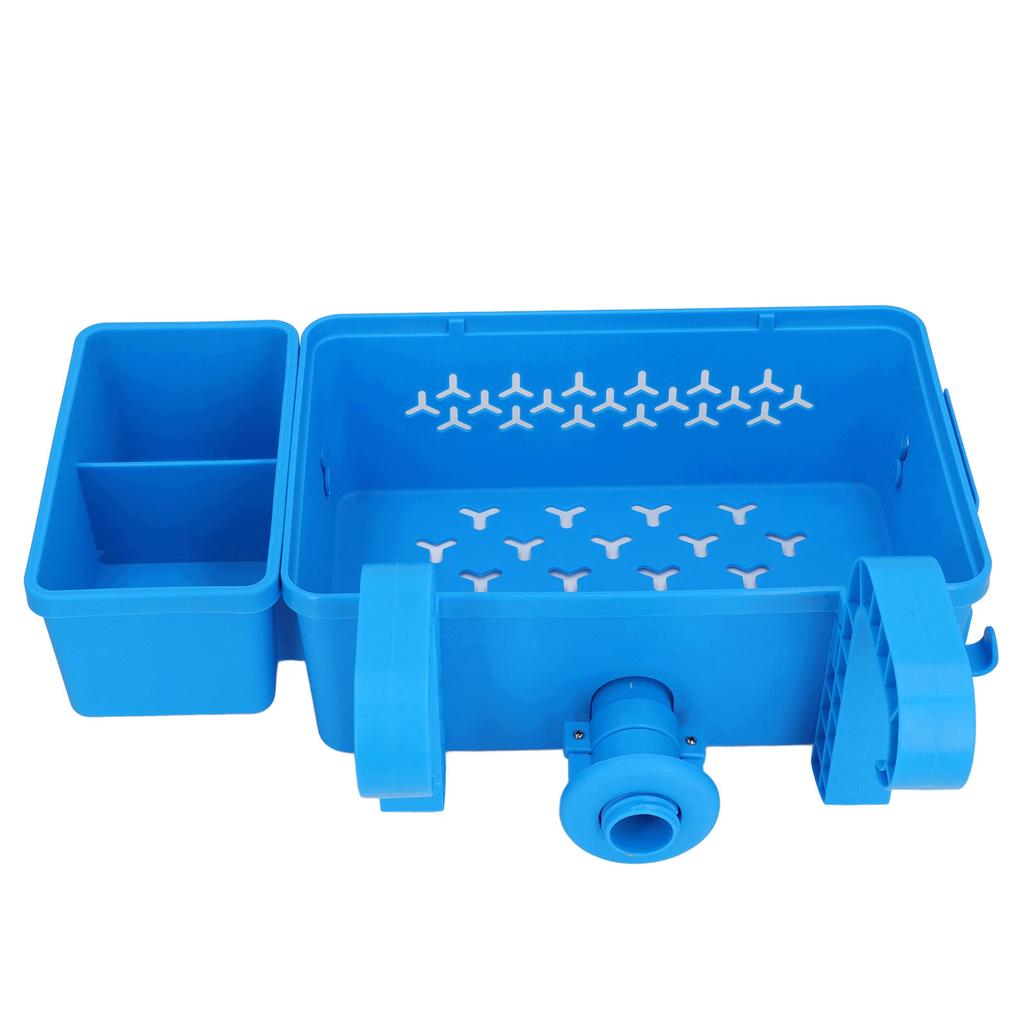 Poolside Storage Basket Thickened Swimming Pool Hanging Basket with Cup Holder for 2.3in Or Less Top Rail for Drinks Towels