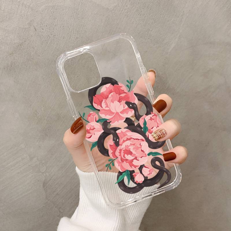 Чехол для телефона «Цветок змеи» «Картина змеи» для iPhone 11 12 13 mini pro XS MAX 8 7 6 6S Plus X 5S SE 2020 XR
