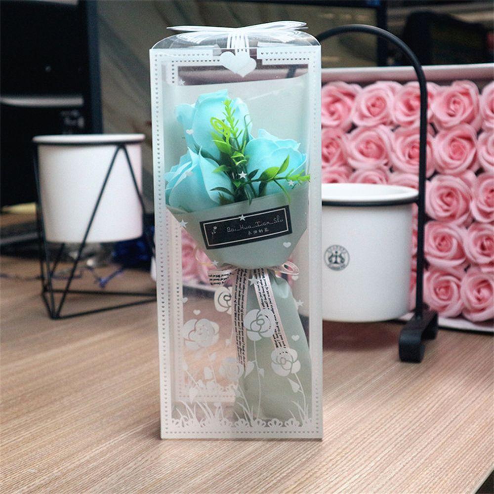 Decorations Valentine's Day Gift Wedding Decoration Mother's Day Artificial Rose Bouquet Artificial Flowers 3 Heads Soap Flower