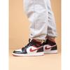 Air Jordan 1 Mid GS Black Gym Red Kids Sneakers White DJ4695-122