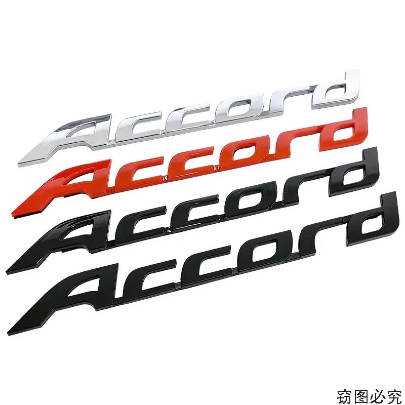 ABS Car 3D Emblem Badge Sticker for Honda Accord Rear Tail Trunk Letter Stickers Decals Auto Accessories Car Styling
