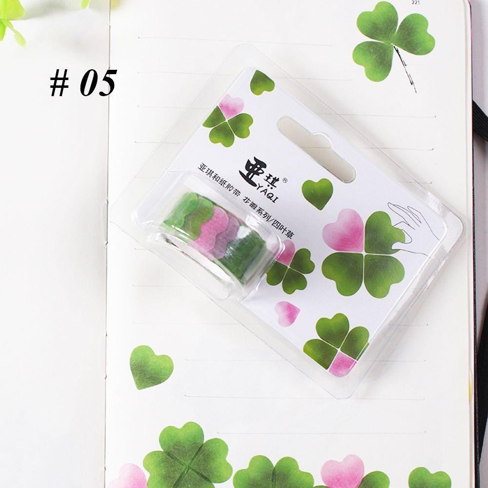 200PCS Adhesive Stylish Decorative Flower Petals Tape Masking Tape Sticky Paper Scrapbooking