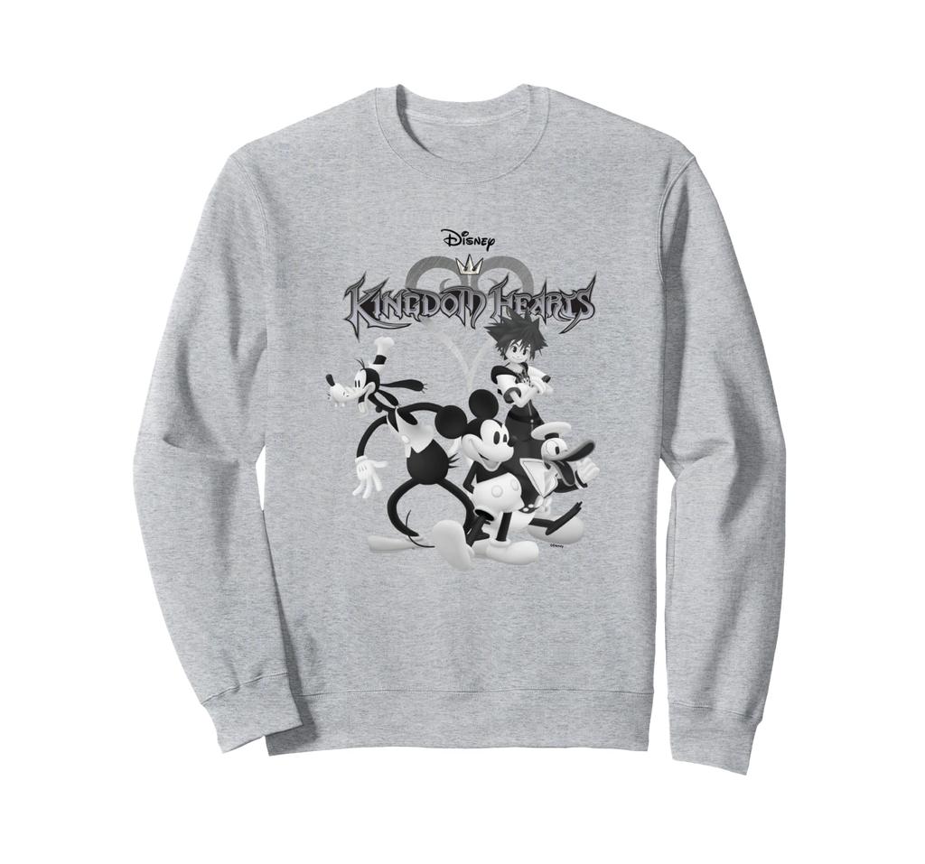 Kingdom Hearts Steamboat Heroes Black & White Sweatshirt
