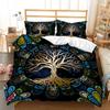 Tree Of Life Duvet Cover Set Blue Tree With Black Background 3D Print Comforter Cover For Kids Boys Girls Polyester Bedding Set