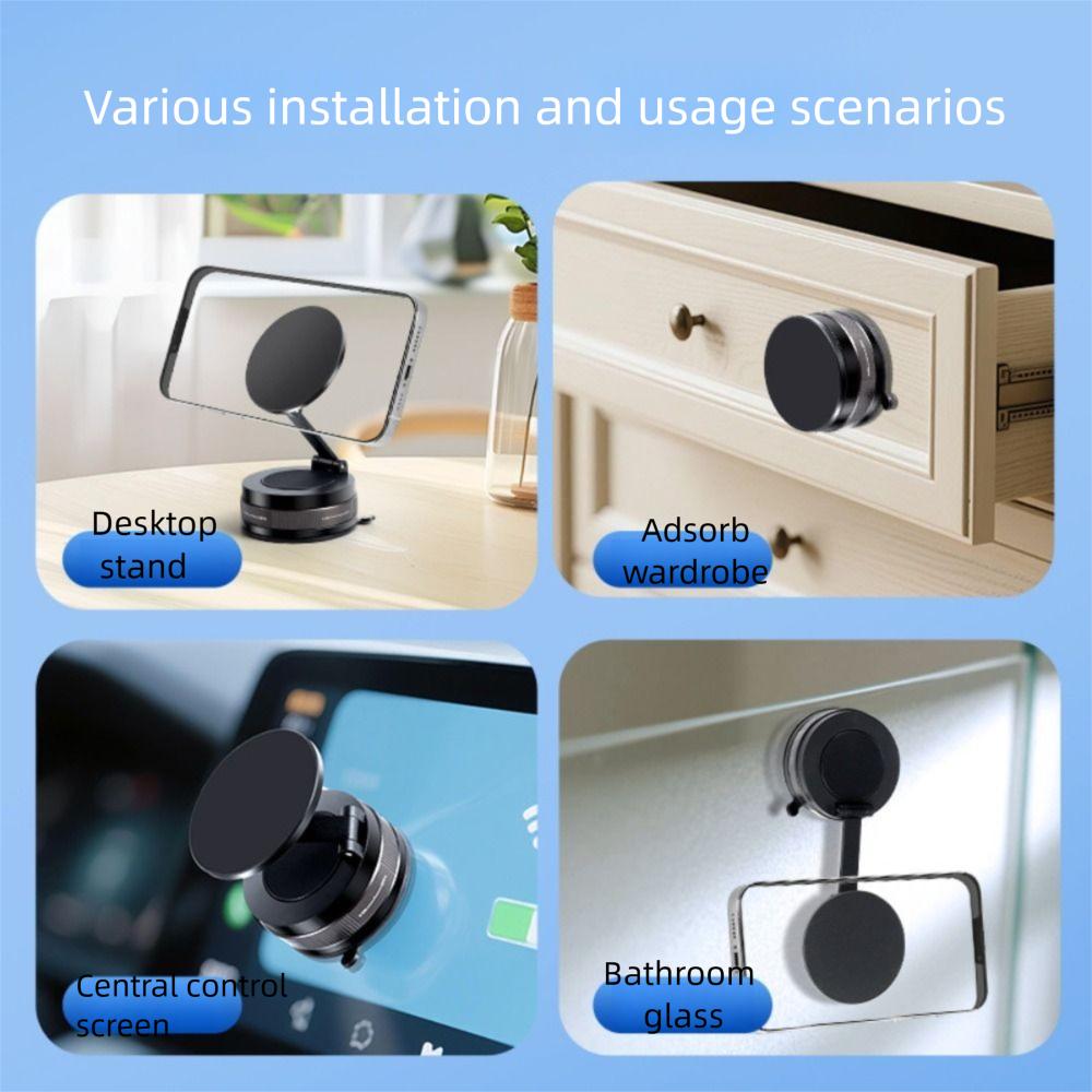 Вакуумное автомобильное крепление для телефона, вращающаяся подставка для телефона, высококачественный магнитный держатель для телефона, лобовое стекло