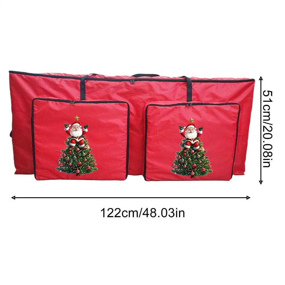 Christmas Tree Storage Box Zippered Box Extra Large Storage Container With Reinforced Handles And Pockets For Basement Closet