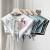 Fake Collar Shawl Summer Exterior Decoration Women'S Thin Versatile Printed Small Silk Scarf With Shirt Fashion Sunscreen Shawl