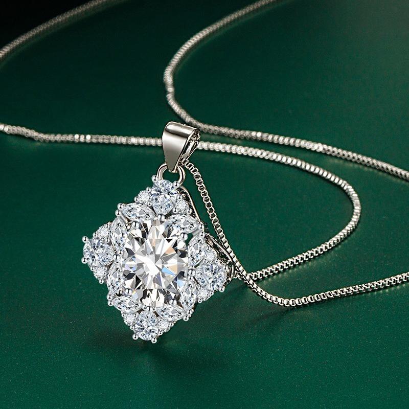 Sace Gems Классический роскошный циркон для женщин кулон ожерелье ювелирные изделия свадебное обещание вечерние подарок